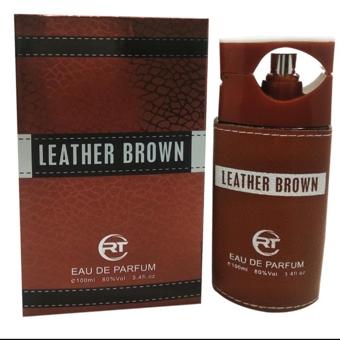 ادکلن مردانه آر تی مدل leather brown حجم 100 میلی لیتر